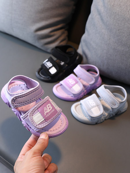 Летни текстилни сандали с лепенки - за момчета и момичета