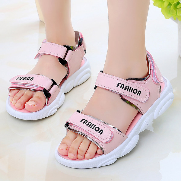 Modern gyerekszandál tépőzáras foltokkal - eko bőrből