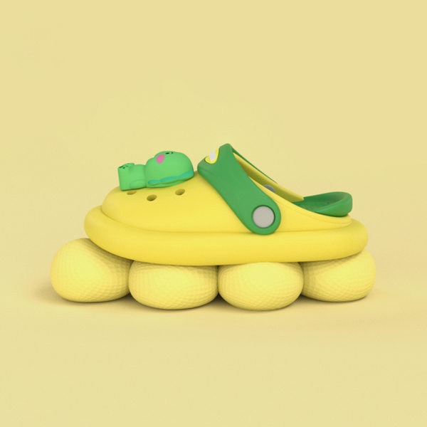 Gyermek szandál 3D elemekkel - alkalmas a strandra