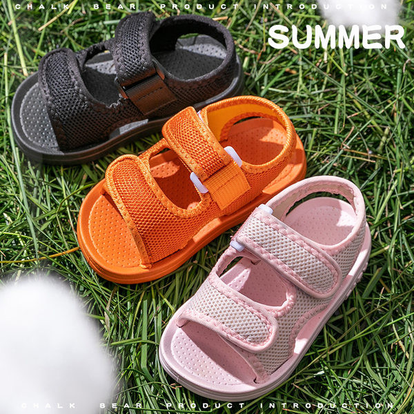 Детски сандали с велкро закопчаване и равна подметка за момчета