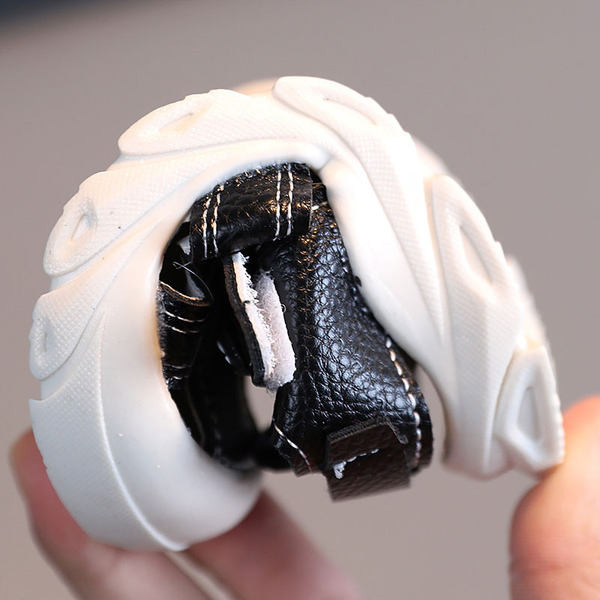 Jauns bērnu sandaļu modelis no eko ādas ar velcro ielāpiem zēniem