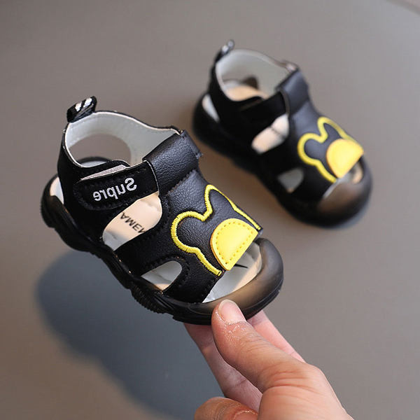 Ежедневни детски сандали от еко кожа с бродерия за момчета