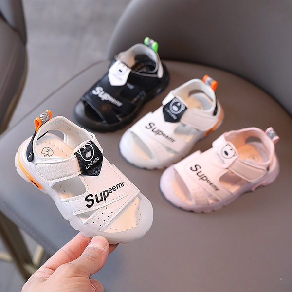 Gyermek bőr szandál és felirat három színben