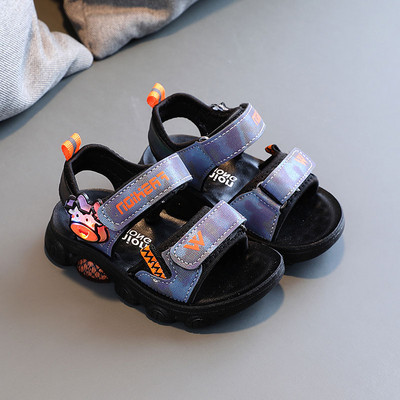 Jauns bērnu sandaļu modelis ar velcro ielāpiem zēniem