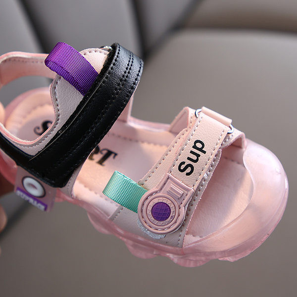 Világító gyerekszandál két színben