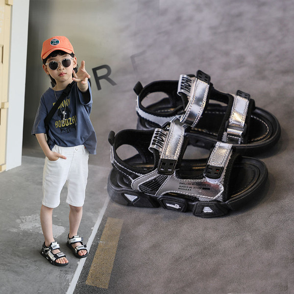 Alkalmi szandál tépőzárral - fiúknak