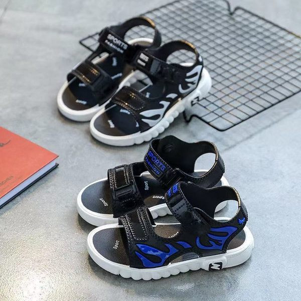 Παιδικά έκο δερμάτινα σανδάλια με επίπεδη σόλα