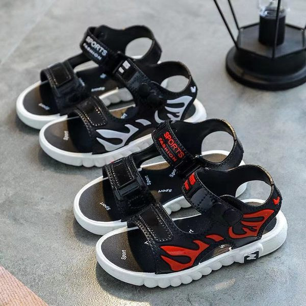 Παιδικά έκο δερμάτινα σανδάλια με επίπεδη σόλα