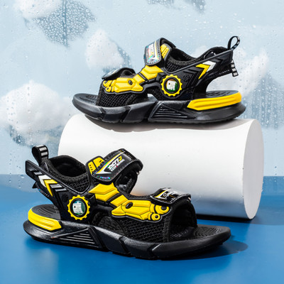 Sporta un ikdienas bērnu sandales ar velcro uzlīmēm zēniem