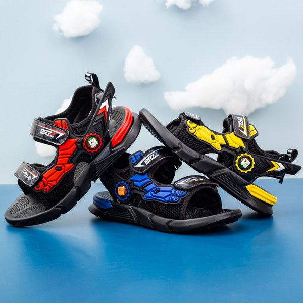 Sport és mindennapi gyerekszandál tépőzáras foltokkal fiúknak