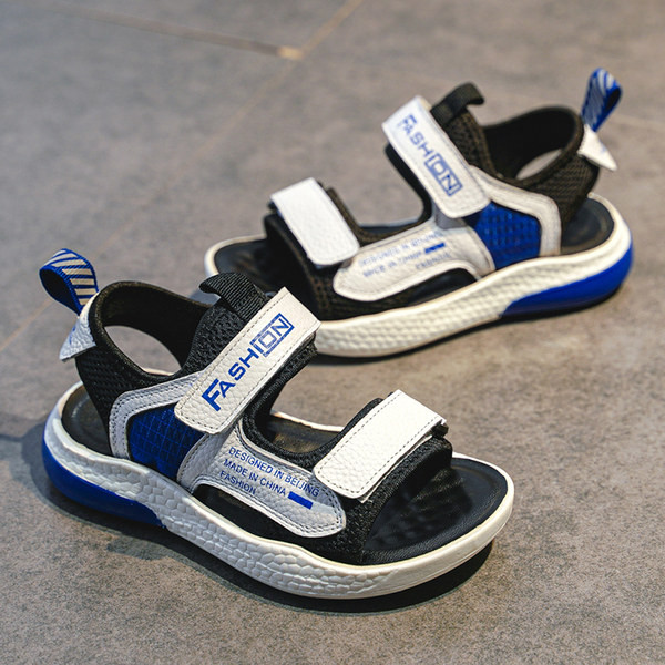 Öko bőrből és textilből készült nyári gyerekszandál