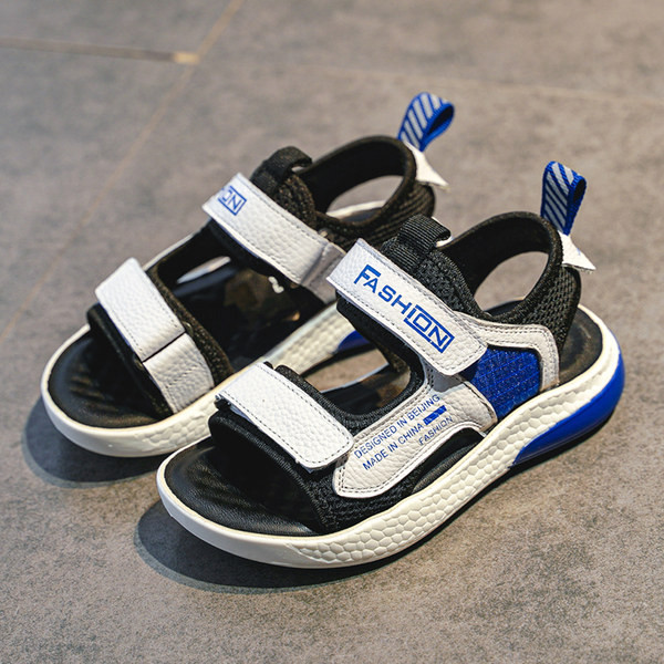 Öko bőrből és textilből készült nyári gyerekszandál