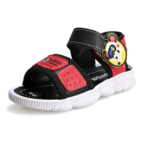 Gyermek bőr szandál matricákkal fiúknak