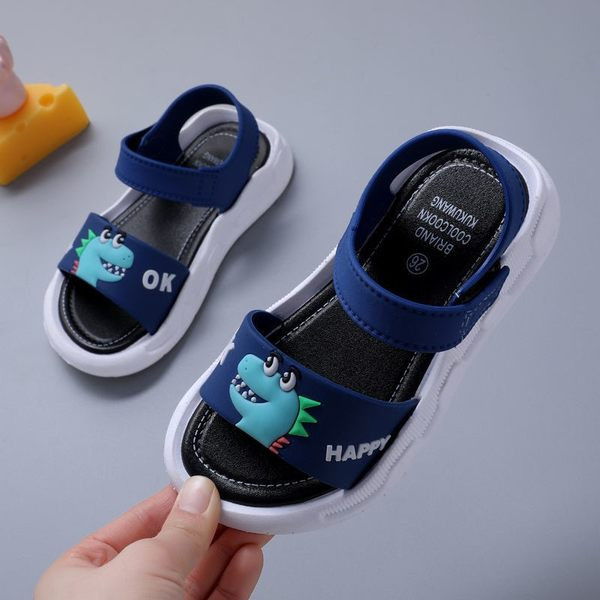 Lapos talpú, állati rátéttel ellátott gyerekszandál