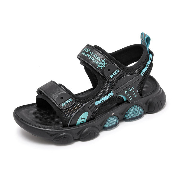 Eko bőrből készült alkalmi gyerekszandál durva talppal