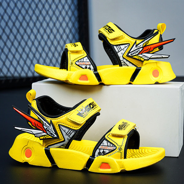 Három színű matricás, lapos talpú gyerekszandál