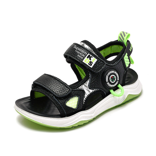 Eko bőrből és tépőzáras alkalmi gyerekszandál