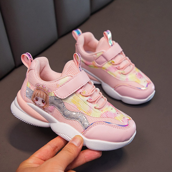 Gyerek tornacipő hálóval és tépőzáras lányoknak