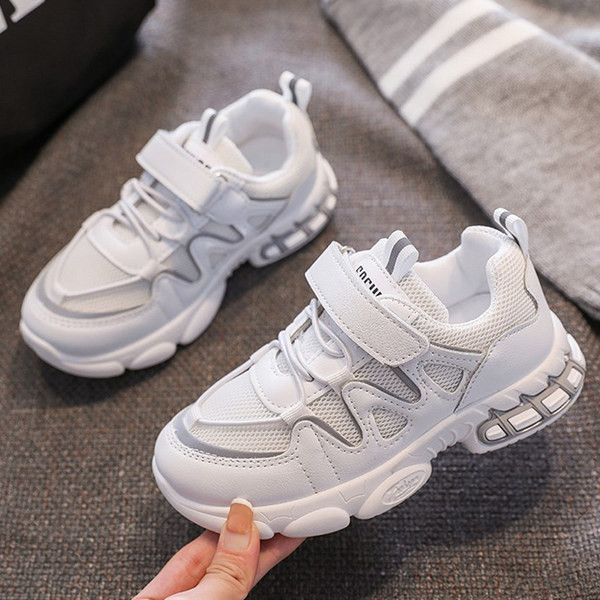 Gyerek hálós tornacipő tépőzárral és nyakkendővel lányoknak és fiúknak