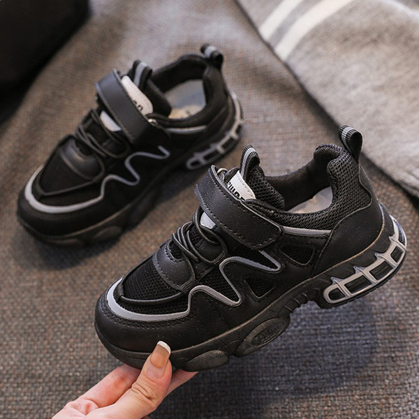 Gyerek hálós tornacipő tépőzárral és nyakkendővel lányoknak és fiúknak