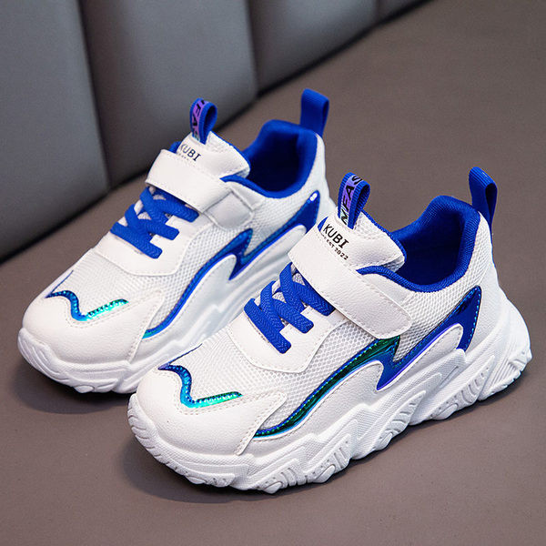 Öko bőrből és textilből készült gyerek sportcipő