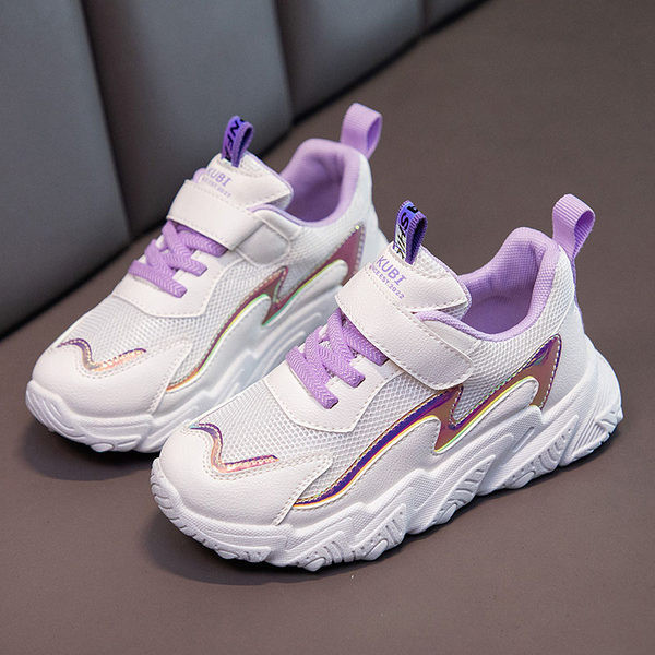 Öko bőrből és textilből készült gyerek sportcipő