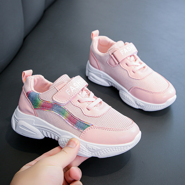 Gyerek tornacipő hálóval és nyakkendővel lányoknak