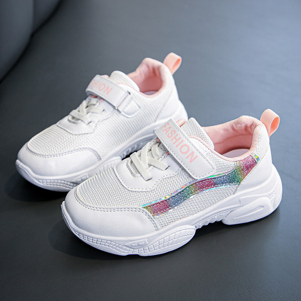 Gyerek tornacipő hálóval és nyakkendővel lányoknak