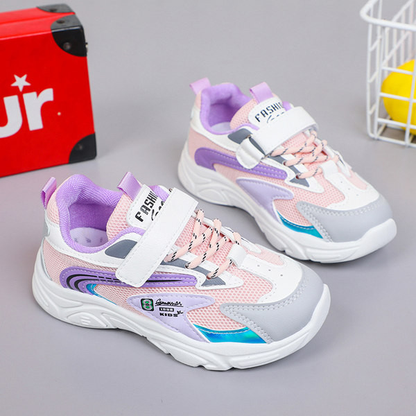 Gyermek tornacipő matricákkal és hálóval lányoknak és fiúknak