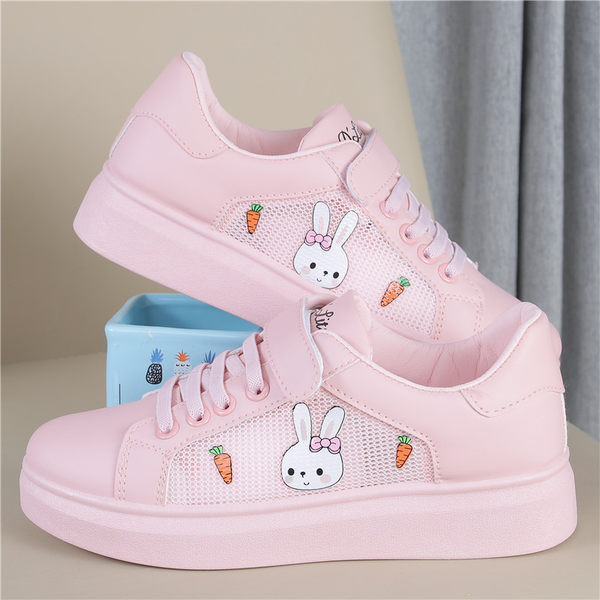 Alkalmi gyerekcipő hálóval és tépőzáras matricákkal lányoknak