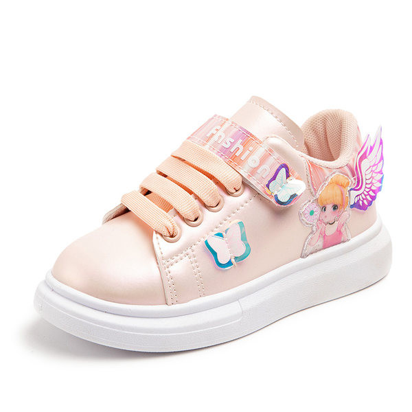 Bērnu kedas meitenēm ar krāsu aplikāciju