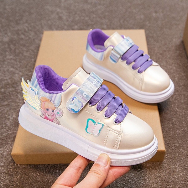 Bērnu kedas meitenēm ar krāsu aplikāciju