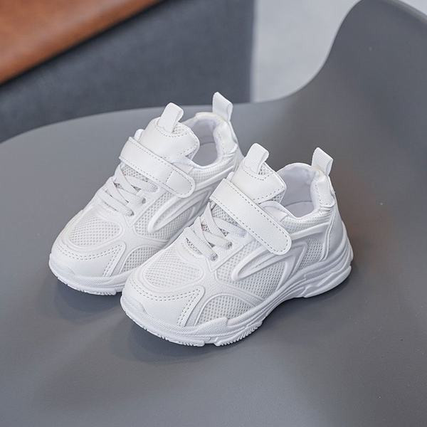 Gyerek tornacipő lányoknak fehér és rózsaszín hálóval