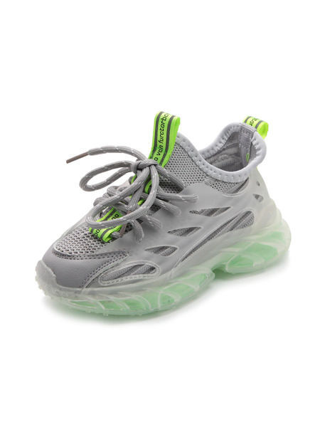 Gyermek tornacipő fűzővel és szilikon talppal, három színben