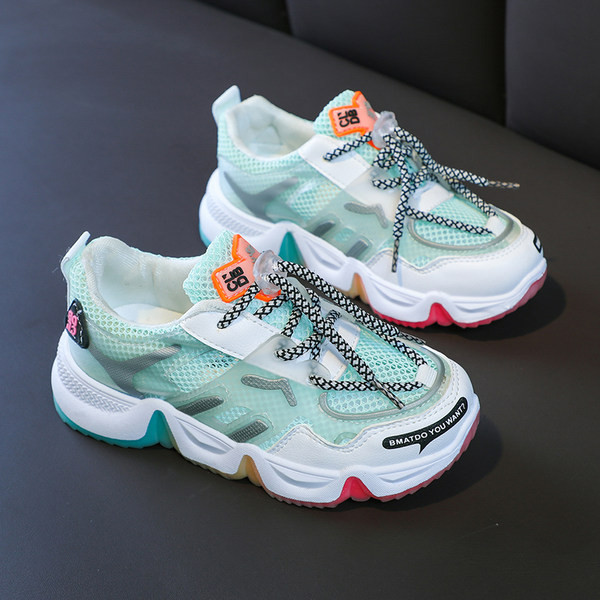 Új modell gyerekcipők fűzős és hálós lányoknak és fiúknak