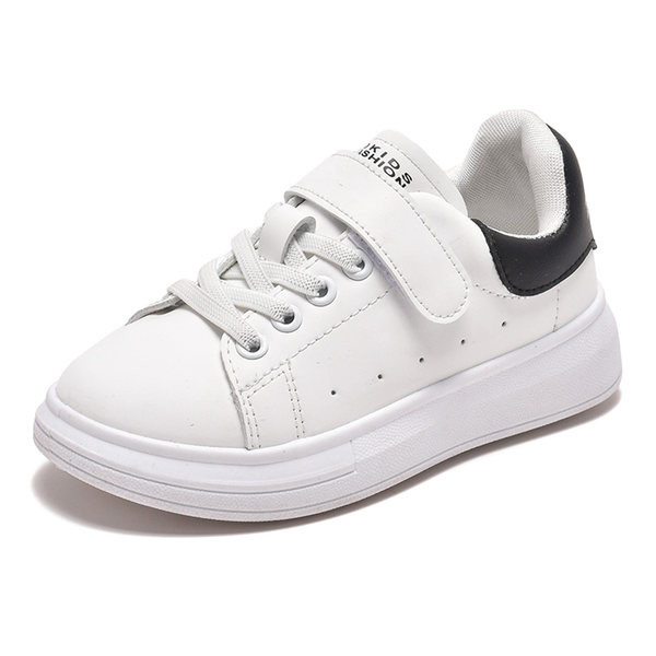 Gyermek bőr tornacipő színes nyakkendőkkel