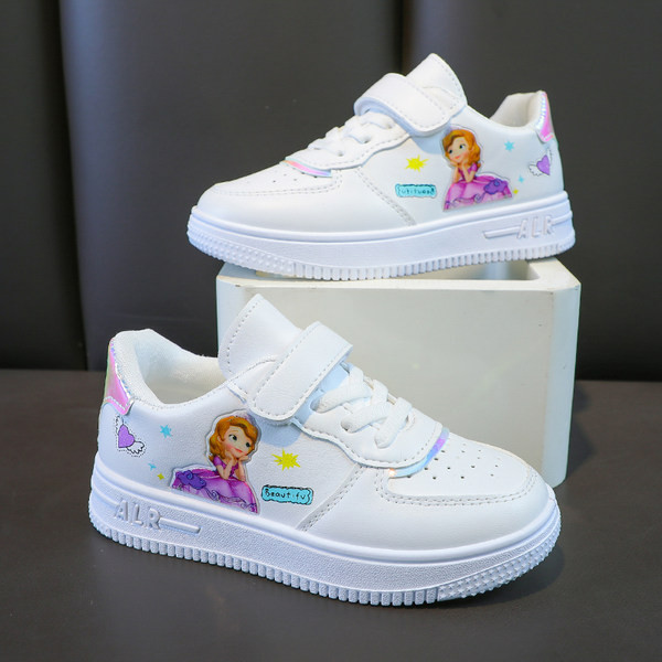 Öko bőrből készült, színes felvitelű gyerekcipő lányoknak