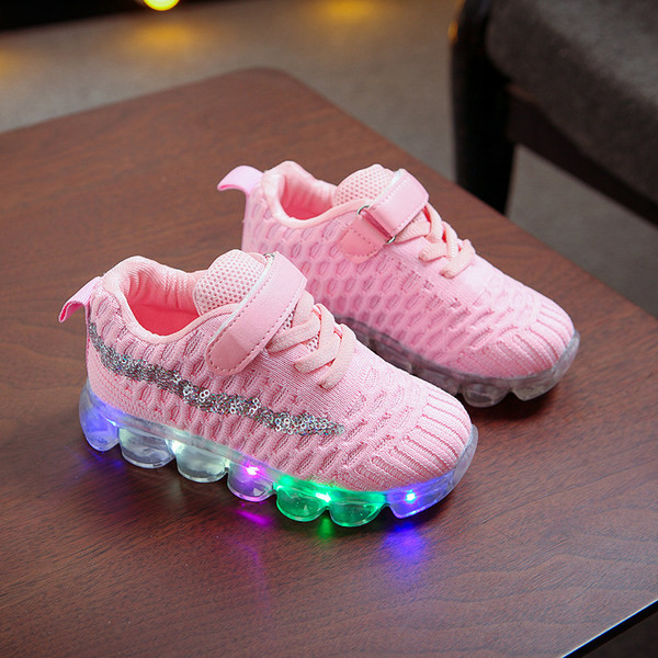 Alkalmi gyermek tornacipő világító talppal lányoknak vagy fiúknak
