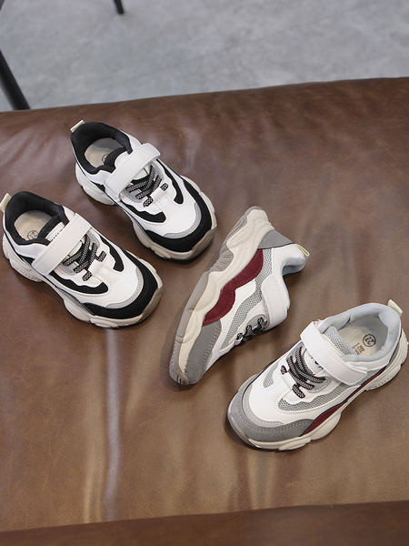 Παιδικά πάνινα παπούτσια με λουράκια βελκρό και κορδόνια σε δύο χρώματα