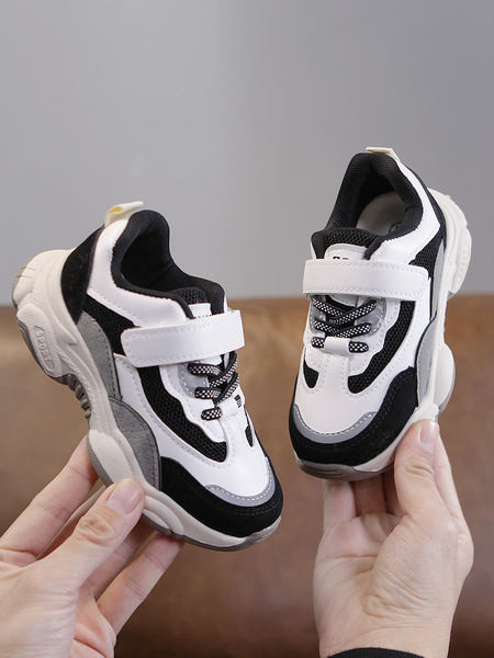 Παιδικά πάνινα παπούτσια με λουράκια βελκρό και κορδόνια σε δύο χρώματα