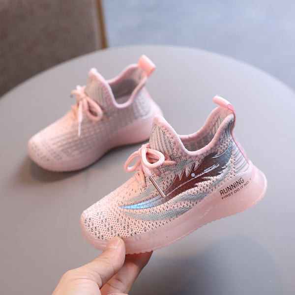 Υφασμάτινα παιδικά αθλητικά παπούτσια για κορίτσια - φωτεινά