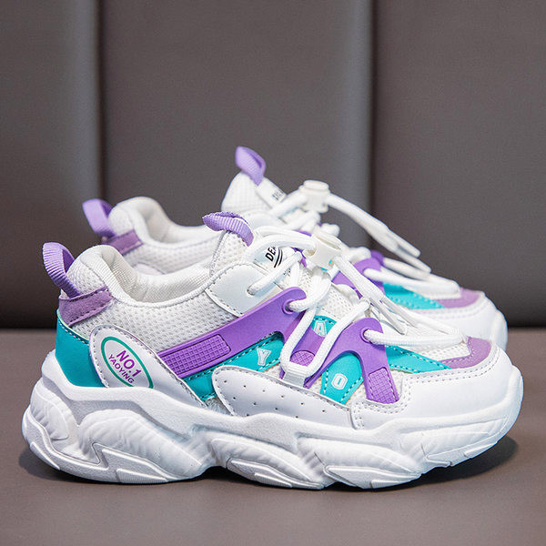 Παιδικά αθλητικά παπούτσια με απαλές σόλες και κορδόνια για κορίτσια