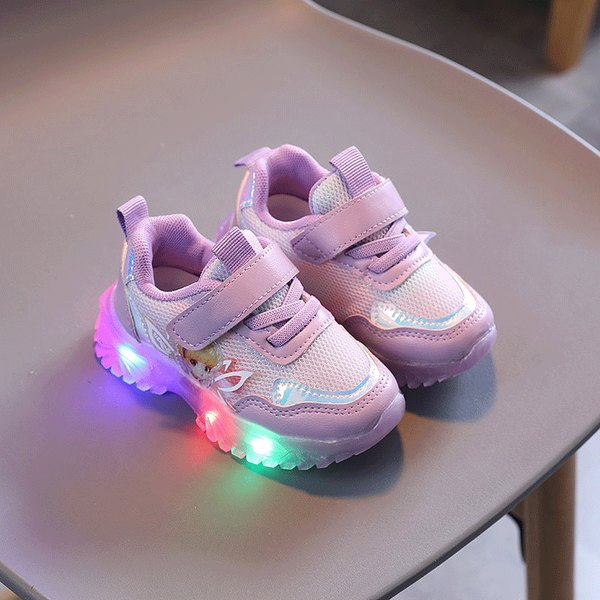 Laste nahast tossud aplikatsiooniga - helendavad