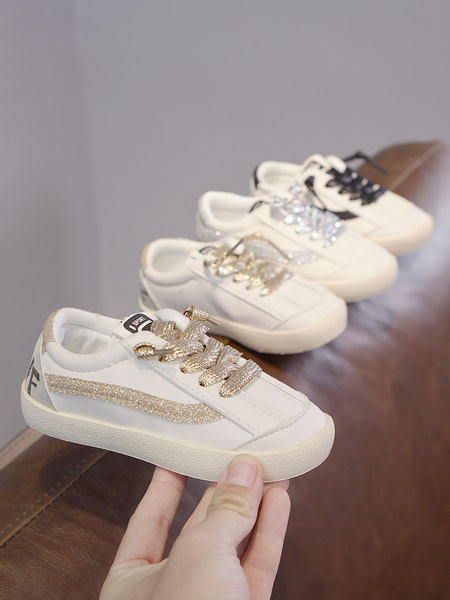 Feliratos, lapos talpú gyerekcipő három színben