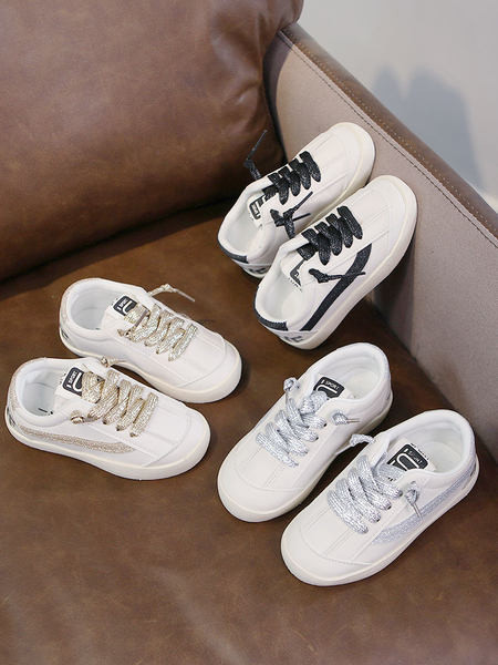 Feliratos, lapos talpú gyerekcipő három színben