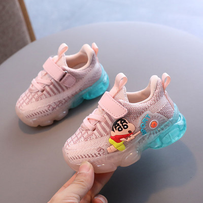 Textil gyermek tornacipő lányoknak és fiúknak - világító