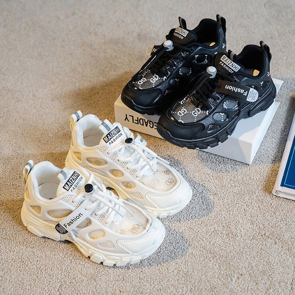 Παιδικά casual αθλητικά παπούτσια με πλέγμα και κορδόνια