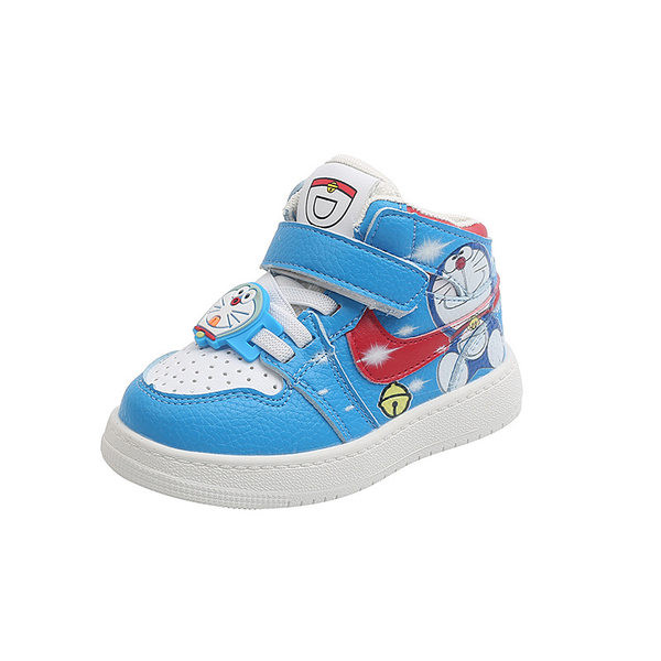 Παιδικά πάνινα παπούτσια με λουράκια βελκρό και κόκκινο και μπλε χρώμα