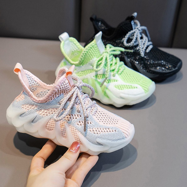 Παιδικά αθλητικά παπούτσια από ύφασμα με κορδόνια - για κορίτσια και αγόρια