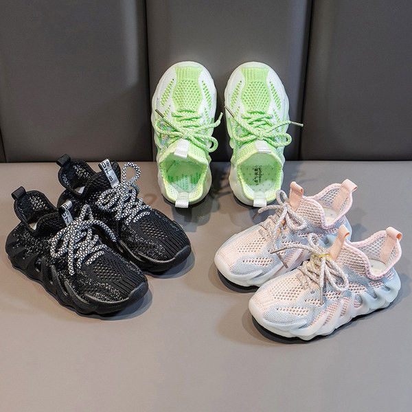 Παιδικά αθλητικά παπούτσια από ύφασμα με κορδόνια - για κορίτσια και αγόρια